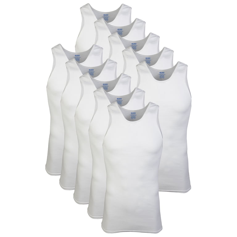 Gildan Men's Cotton A-Shirt Tank 10-Pack photo 1