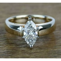 Dainty & Gorgeous Marquise shape Moissanite Ring 2.00 Cts D Color 18K White Gold Plated Ring, Anniversary gift, Engagement Rings Gift For Her
