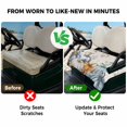 thumbnail image 4 of Golf Cart Seat Covers for 2 Seater,Thanksgiving Pumpkin Microfiber Cart Seat Towel Blanket,Fall Eucalyptus Autumn Leaves Beige Absorbent NonSlip Bench Seats Protector for Golf Course 51"x31", 4 of 9