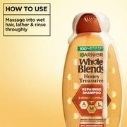 Garnier Whole Blends Honey Treasures Repairing Shampoo, For Damaged Hair, 12.5 fl oz