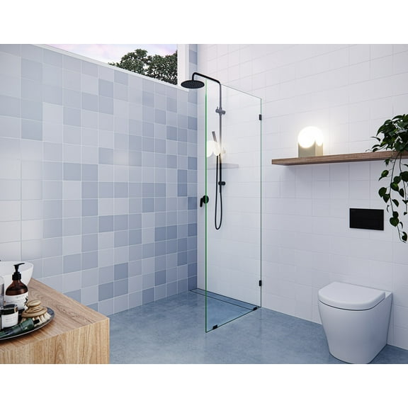 Vela 28 in. x 78 in. Glass Shower Panel - Single Fixed Panel