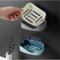 thumbnail image 3 of jaboneras de plástico sin perforaciones, cesta para jabón para encimera de baño, ducha, cocina, mantiene el jabón seco y limpio (rosa, gris, azul, amarillo), 3 of 5