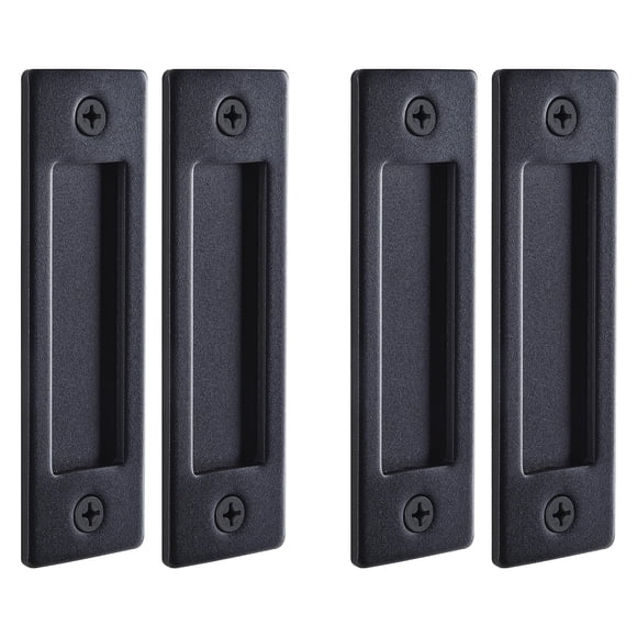 Wright Products Barn Door Handles Set - Matte Black Sliding Barn Door Hardware Kit, 2 Pack
