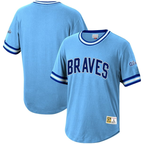 Atlanta Braves Mitchell Ness Cooperstown Collection Wild Pitch Jersey T Shirt Light Blue Walmart Com Walmart Com
