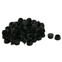 Unique Bargains 100 Pcs Antislip Plastic Round 25mm Dia Chair Foot Cover Table Furniture Leg Protector Balck