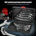 thumbnail image 5 of Mechanic's Best Friend, Chrome Vanadium Steel Ratchet Wrench Set, Flexible Tools For Complex Jobs And Precision Work, Storage Organizer Box Maintains Orderly Storage, 5 of 5