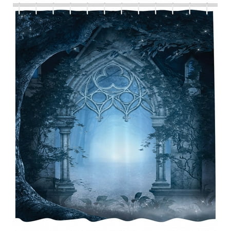 Fantasy Shower Curtain Passage Doorway Through Enchanted Foggy
