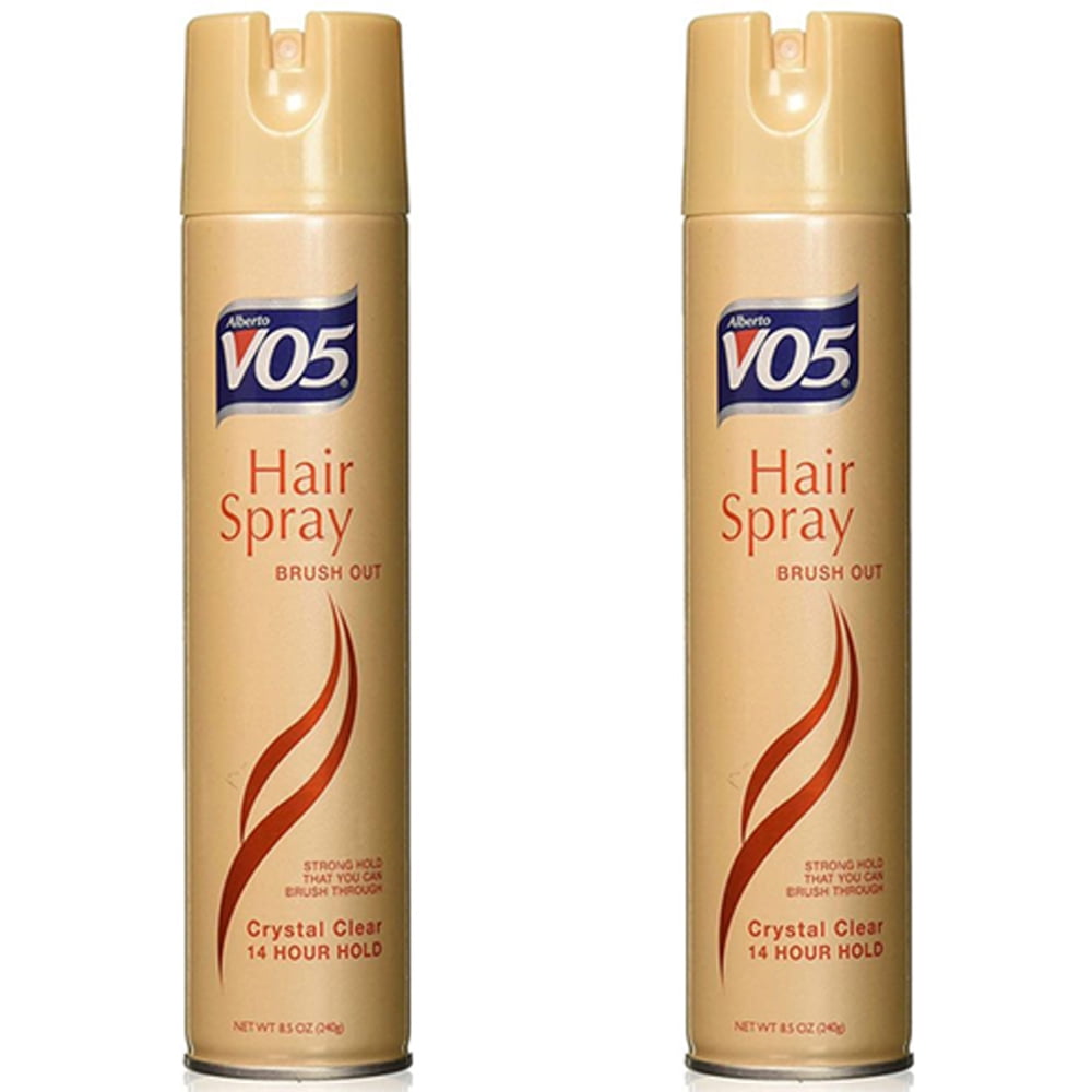 Pack of (2) VO5 Brush Out Crystal Clear 14 Hour Hair Spray Aerosol Hard