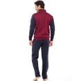 thumbnail image 7 of Notus Men’s Collar Tracksuits Sweatsuits Track Suits Set 2 Piece Fleece Athletic Jogging Sweatpants Sweat Suits 2 Piece Jogger Set 2-piece set sweatsuits Navy Maroon XL, 7 of 7