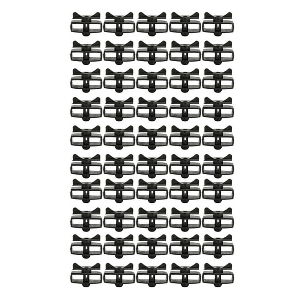 Tensor de valla - 50 piezas Tensor de alambre de valla eléctrica, Tensor de alambre de aleación de valla electrónica de jardín portátil Accesorios de valla electrónica, gris/negro(Negro)