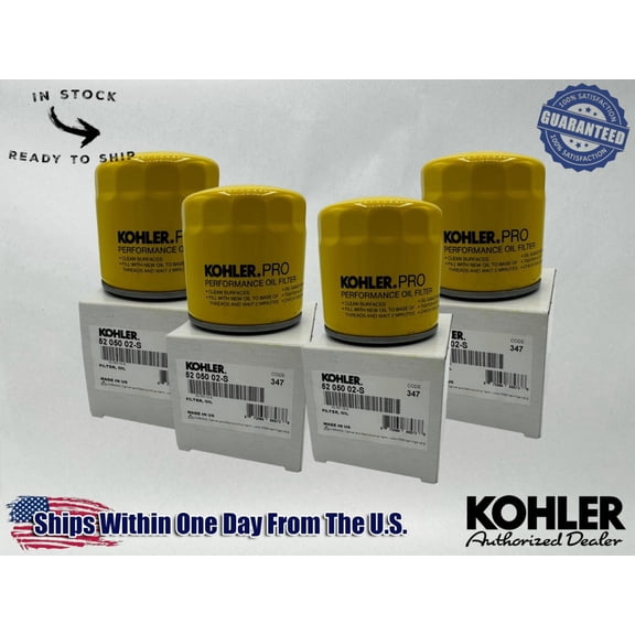 Kohler Genuine OEM Authentic Pro Oil Filter 52 050 02-S-4PACK