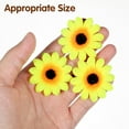 thumbnail image 3 of Raindrops Lifelike Artificial Plastic Sunflower Heads for Party Decoration Yellow 100 Pieces, 3 of 7