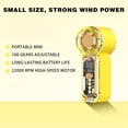 thumbnail image 5 of XRSIUX High Velocity Transparent Handheld Fan Mini Turbine Pocket Fan with LED Night Light Digital Display Violent Small Fan Portable Cooling Fan for Outdoor Camping CommuteYellow, 5 of 6