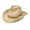 Natural, variant on Ombre Open Weave Cowbay Hat with Braided Trim, Rust