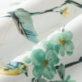 thumbnail image 4 of VOGOL One Panel Birds and Floral Pattern Tie-up Valance, Curtain Shades for Bathroom Kitchen, Pocket Top, 52x18 inch, Green, 4 of 7