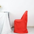 thumbnail image 5 of BalsaCircle 12 Red Solid Polyester Folding Chair Covers Slipcovers Linens, 5 of 8