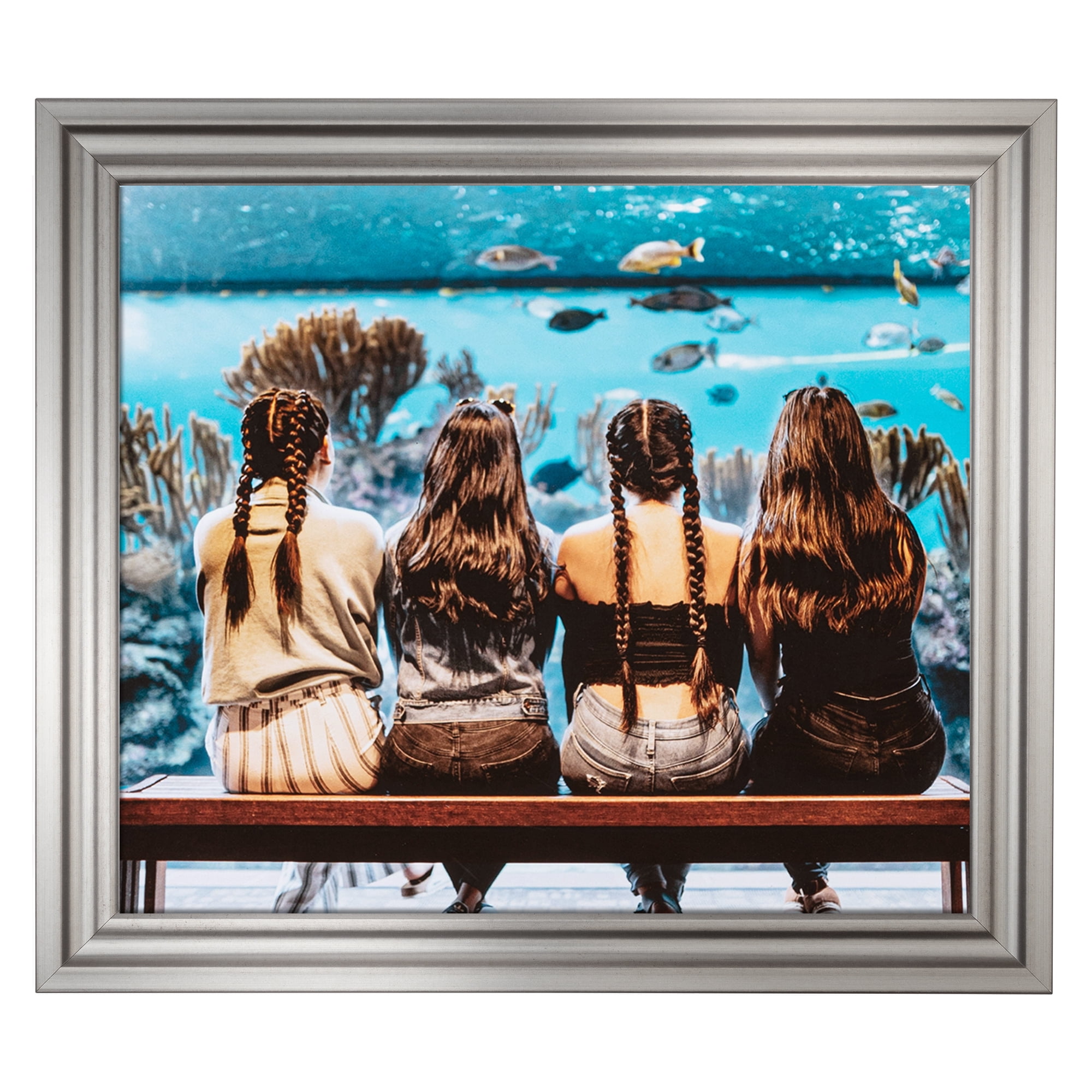 ArtToFrames 18" x 24" Silver Picture Frame, 18x24 inch Silver MDF Poster Frame (WOM-5329),  Pack