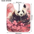 thumbnail image 6 of SKYSONIC Bathroom Rug Mats Panda Red Flower Print, Fluffy Plush Absorbent Bath Rugs Carpet with Non Slip Bottom for Bathroom Floor Toilet Tub and Shower, 6 of 7