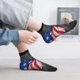 thumbnail image 2 of Pofeuu Butterfly With USA Flag Print 30cm Socks, Adult Running Hiking Socks for Youth and Adult, 2 of 7