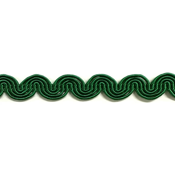 1/2" Large Scroll Braid Gimp Trimming - 12 Yards! - Color: Kelly Green