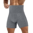 thumbnail image 3 of Blekii Men's High Waist Compression Underwear, Tummy Control Boxer Briefs for Sports, Warm Thermal Pants for Layering, Solid Color Comfort Trunks, Supportive Base Layer for Workouts, 3 of 10