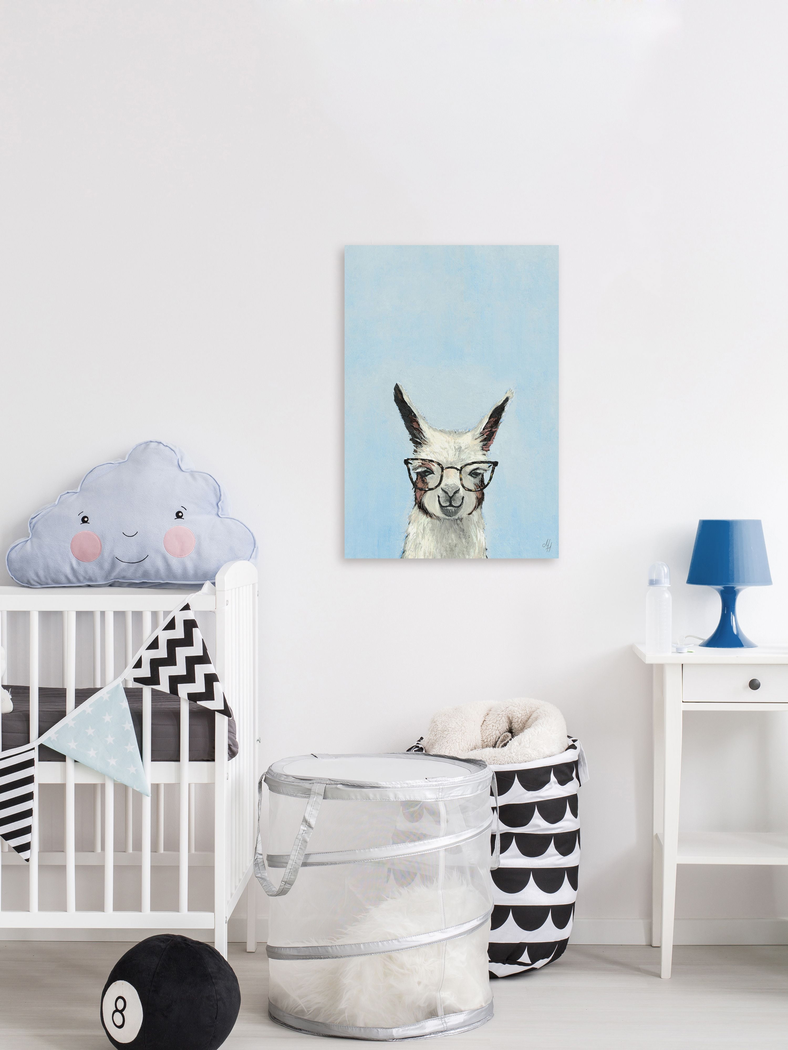 Marmont Hill Jolly Llama III Canvas Wall Art
