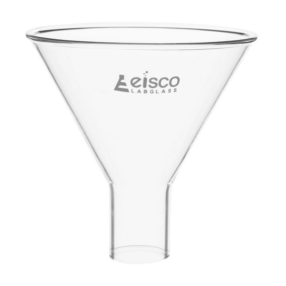 Powder Funnel, 75mm - 60Âº Angle - Plain Stem, 22mm - Borosilicate Glass - Eisco Labs