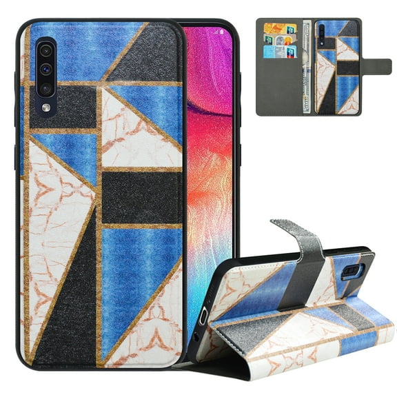 Labanema Samsung Galaxy A50 2019 Case with Kickstand, 2 in 1 Detachable Magnetic Protective Folio Flip Cover for Samsung Galaxy A50 2019 (Marble)