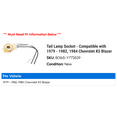 thumbnail image 2 of Tail Lamp Socket - Compatible with 1979 - 1982, 1984 Chevy K5 Blazer 1980 1981, 2 of 2