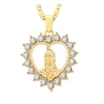 thumbnail image 2 of Mother Mary Anti-Tarnish Pendant Necklace Set with Handset Crystals Jewelry J-55-MM2, 2 of 2