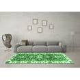 thumbnail image 3 of Ahgly Company Machine Washable Indoor Square Abstract Emerald Green Modern Area Rugs, 8' Square, 3 of 4