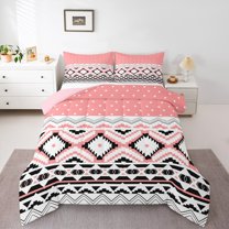 Manfei Tribal Aztec Full Size Comforter Sets 3-Piece for Kids Children Teens,Bohemian Theme Bedding Comforter Set,Polka Dots Lightweight Bedding Sets,Super Cozy Room Decor,Reversible