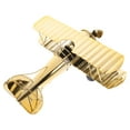 thumbnail image 4 of NUOLUX 1Pack Metal Ornaments Golden Airplane Model for Cafe Decor 11.5X7.3X3.9in, 4 of 8