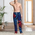 thumbnail image 4 of Salouo Red White Blue Fireworks Print Pajama Pants for Men, Lounge Pants Elastic Waistband Casual Men's sleepwear Loungewear Sleep Pajama Pant -X-Large, 4 of 7