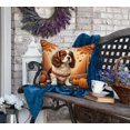 thumbnail image 2 of Carolines Treasures DAC1033PW1818 18 x 18 in. Unisex Cavalier Spaniel Fall Fabric Decorative Pillow, 2 of 5
