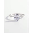 thumbnail image 1 of 1pc Fashionable Oval Cubic Zirconia Decor Silver Ring For Women For Dating Gift, 1 of 5