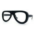 thumbnail image 4 of Retro Hipster Thick Plastic Racer Clear Lens Fashion Eyeglasses Black, 4 of 8