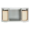 thumbnail image 4 of Ariel Stafford 43 Inch Single Oval Sink Vanity With Carrara White Marble Countertop W/0.75" Edge In Grey, 4 of 10