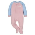 thumbnail image 2 of Gerber Baby & Toddler Girls Microfleece Blanket Sleeper Pajamas, 2-Pack, Sizes 0/3M-5T, 2 of 10