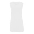 thumbnail image 3 of EINCcm Women's Dresses, Casual Loose Summer O Neck Sleeveless Solid Color Pure White Dresses Tunic Beach T-shirt Tank Flowy Dresses Sundress Spring Summer Dresses for Women, 3 of 5