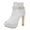 White, variant on Women's Ankle Boots Lace Flowers Peep Toe Platform High Heel Fashion Wedding Party Summer Shoes