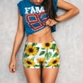 thumbnail image 5 of Seamless Workout Shorts Women - sunflowers leaf cute Aesthetic Biker Gym Running Yoga Spandex Shorts for Women, 5 of 7
