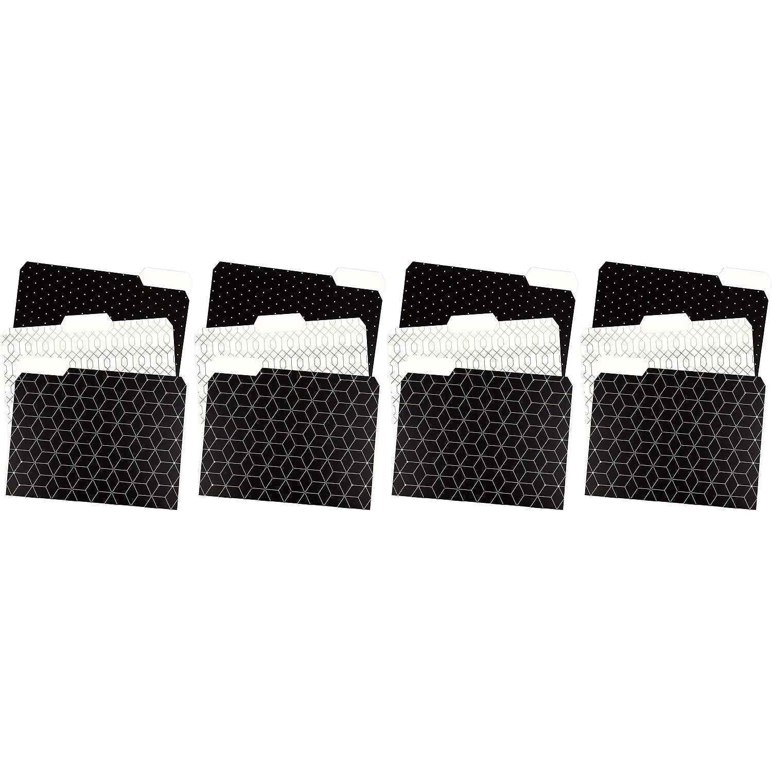 U Brands Modern Classic Fashion File Folders 3-Tab Letter Size Asst Colors 3236U06-24
