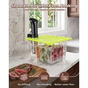 Everie 12Qt Sous Vide Container with Lid,Rack & Sleeve Compatible with Diameter Less 71mm Cooker (Anova, Joule, Instant) KIT-TY-GJ