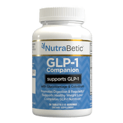 NutraBetic GLP-1 Companion, Supports GLP-1, Promotes Digestion and Regularity, Supports Healthy Weight Loss, Completes GLP-1 Nutrition, Diabetic Support, 15 Servings, 30 Tablets