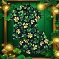 thumbnail image 5 of Tnhcen St. Patrick's Day Women's Pajama Set 2 - Piece Button Front Collared Irish Clover Print Short Sleeve Sleep Shirt & Shorts Milk Silk Spandex Pajamas S - 2XL, 5 of 6