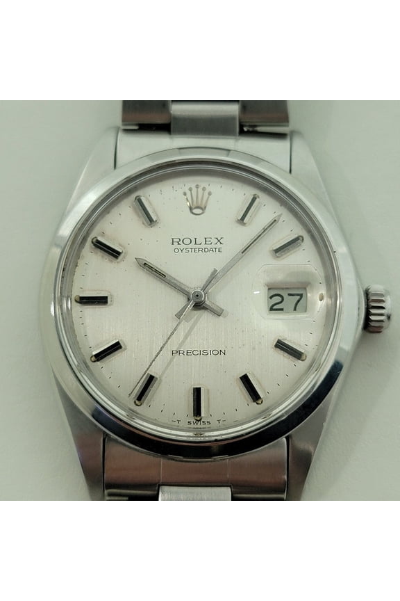 Pre-Owned Rolex Oysterdate Precision Ref 6694 34mm Mens Manual Wind 1960s Vintage RA575