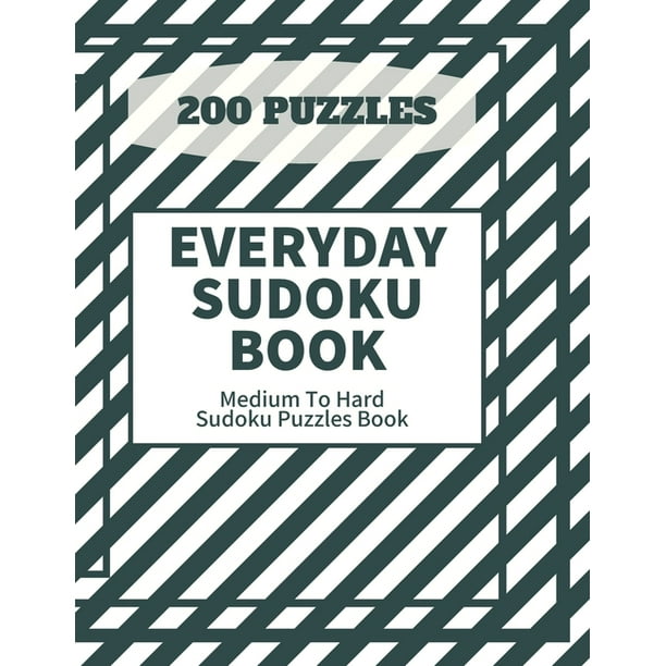 everyday sudoku book medium to hard sudoku puzzle book sudoku one puzzle per page sudoku book