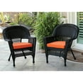 thumbnail image 5 of Jeco Wicker Chair in White with Tan Cushion (Set of 4), 5 of 9