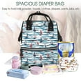 thumbnail image 5 of Balery Boat In Ocean Mummy Backpack - Waterproof Twill Canvas, Large Capacity Diaper Bag with Multiple Pockets and Adjustable Straps, 5 of 6
